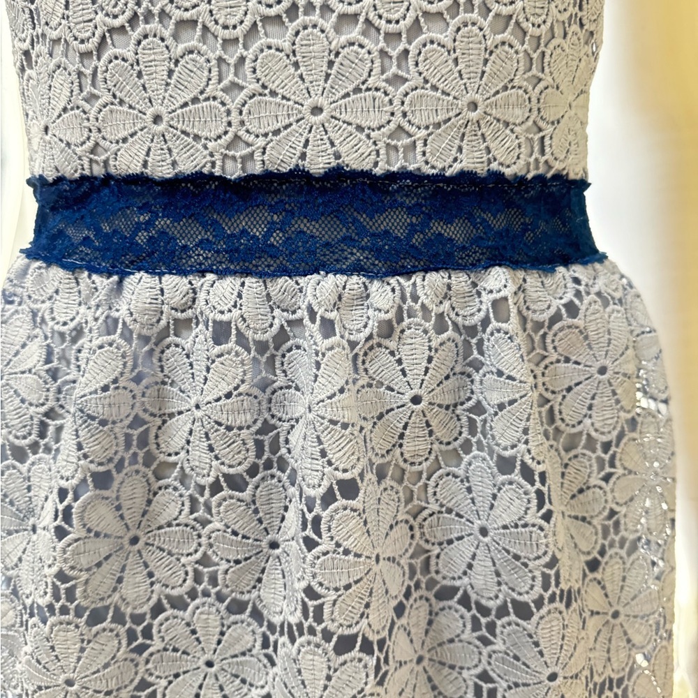 Arula Elegant Blue Lace One-Shoulder Dress Size 2XL. J-53 - Picture 6 of 14